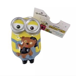 Hallmark Illumination Minions Bob + Teddy Bear Christmas Tree Ornament NWT
